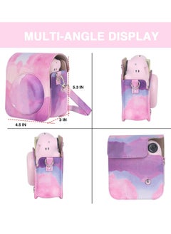 Y&D Case for Fujifilm Instax Mini 12 Camera Protective PU Leather Bag Cover with Adjustable Shoulder Strap and Photo Album 64 Pockets  - Image 3