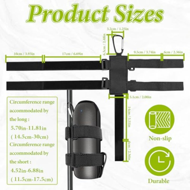 19.2'' x 12.6''/49 x 32 CM Golf Cart Speaker Mount Strap, Portable Speaker Holder for Bike Adjustable Waterproof Accessories Bluetooth Bar UTV ATV Sound Scooter Bicycle Motorcycle - Image 2