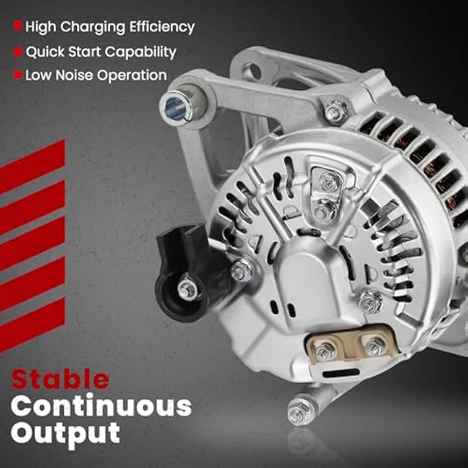 AOTPAT High Output Alternator for:-JEEP Wrangler Cherokee Comanche,for:-DODGE Grand Caravan Dakota Caravan Dynasty Spirit Shadow 12V 90Amp Rotation: CW, Alternador Replace# 56005684 121000-3450 - Image 5