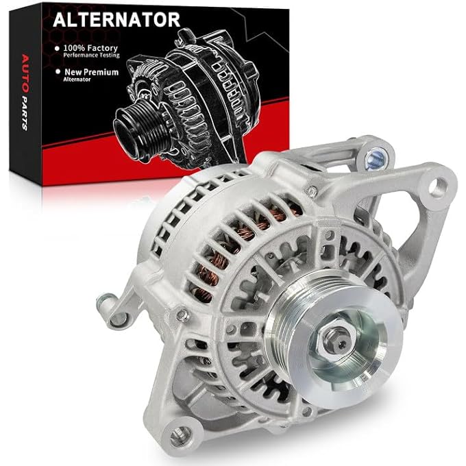 AOTPAT High Output Alternator for:-JEEP Wrangler Cherokee Comanche,for:-DODGE Grand Caravan Dakota Caravan Dynasty Spirit Shadow 12V 90Amp Rotation: CW, Alternador Replace# 56005684 121000-3450 - Image 1