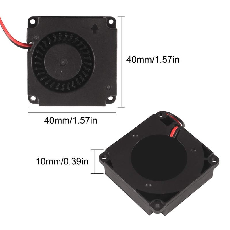 UMLIFE 4PCS 3D Printer Brushless Cooling Fan 40x40x10mm DC24V Oil Bearing Blower Fan Turbo fan with 2 Pin Terminal for Hotend Extruder Heatsinks Makerbot MK7 MK8 CPU Chip Arduino Creality Ender 3 Ender 3 Pro  - Image 4