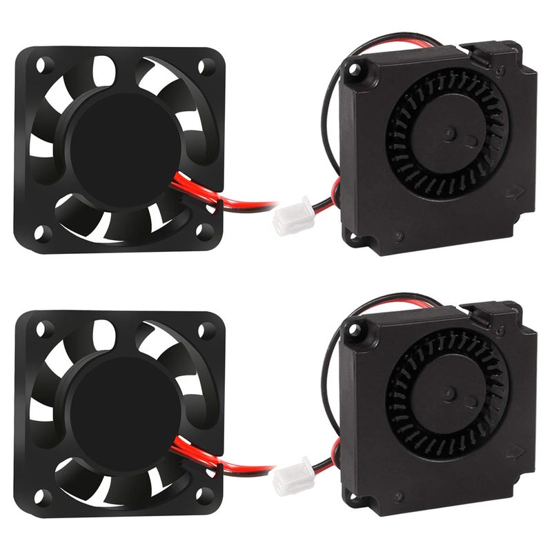 UMLIFE 4PCS 3D Printer Brushless Cooling Fan 40x40x10mm DC24V Oil Bearing Blower Fan Turbo fan with 2 Pin Terminal for Hotend Extruder Heatsinks Makerbot MK7 MK8 CPU Chip Arduino Creality Ender 3 Ender 3 Pro  - Image 1