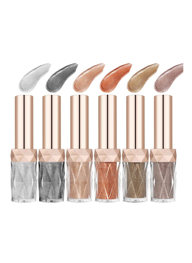Excefore Diamond Shimmer Eyeshadow Long Lasting Lightweight Metals Gloss Sparkling Quick-Drying Eye shadow - Image 1