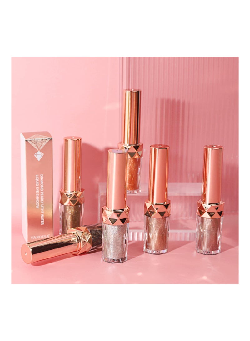 Excefore Diamond Shimmer Eyeshadow Long Lasting Lightweight Metals Gloss Sparkling Quick-Drying Eye shadow - Image 2