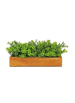 Generic Artificial Gardenia Plant Bunch In Wood Planter Home And Office Decor Plants For Decoration  - Image 1