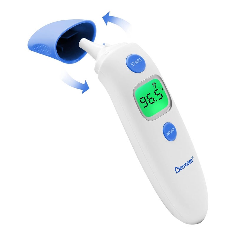 Berrcom 3 in 1 Forehead and Ear Thermometer Indoors Non-Contact Backlight Body Object Temperature Checking Sensor Touchless Digital Thermometer with Fever Alert - Image 1