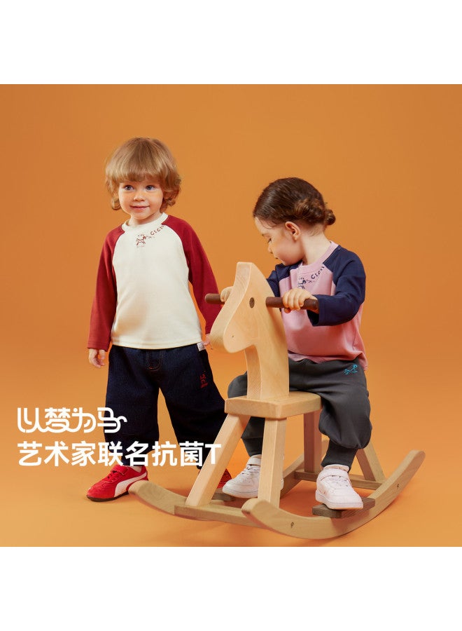 Master Collaboration Heat-generating Antibacterial] Boys' Base Layer Shirt Autumn And Spring Style Baby T-shirt Long Sleeve Children's Top Girls' - Image 4