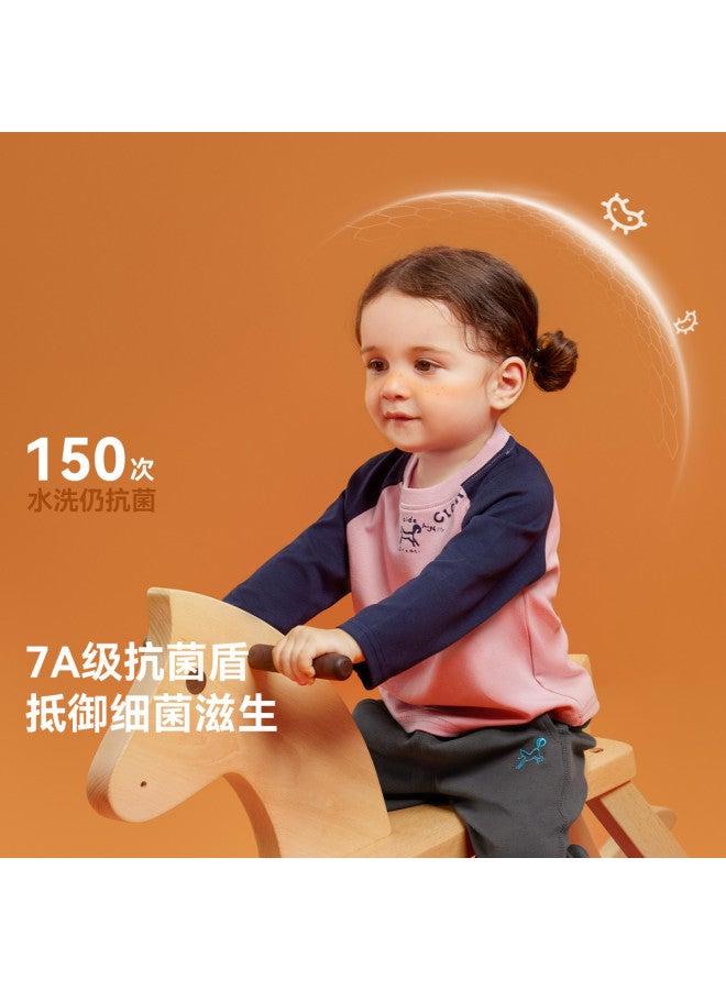 Master Collaboration Heat-generating Antibacterial] Boys' Base Layer Shirt Autumn And Spring Style Baby T-shirt Long Sleeve Children's Top Girls' - Image 2