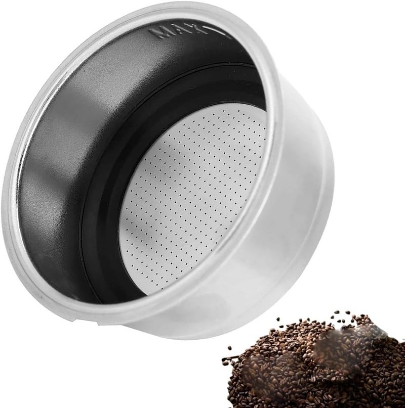 ELEPHANTBOAT 51mm Portafilter Filter for Derlla Coffee Maker Stainless Steel Basket Double Basket Replacement Double Filter Baskets 14 to 18 grams Ground Coffee Filter Baskets - Image 1