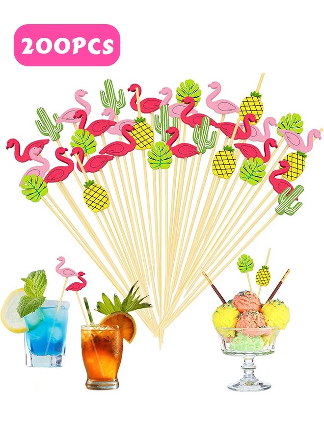 جيفت 200 قطعة من أعواد الكوكتيل، أعواد الفاكهة، أعواد أسنان مزخرفة، أعواد أسنان من الخيزران مزينة باللؤلؤ، أعواد أسنان مزخرفة لحفلات أعياد الميلاد وحفلات الزفاف، ولتقديم المقبلات، ولتزيين ألواح التقديم في حفلات الكريسماس (12 سم). - Image 1