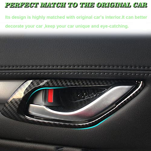 BOYOUS 4PCS Carbon Fiber Style ABS Interior Door Handle Bowl Cover Trim Decoration Sticker Accessories Fit for Mazda CX-5 2017 2018 2019 2020 2021 2023 2024 (Carbon Fiber) - Image 3