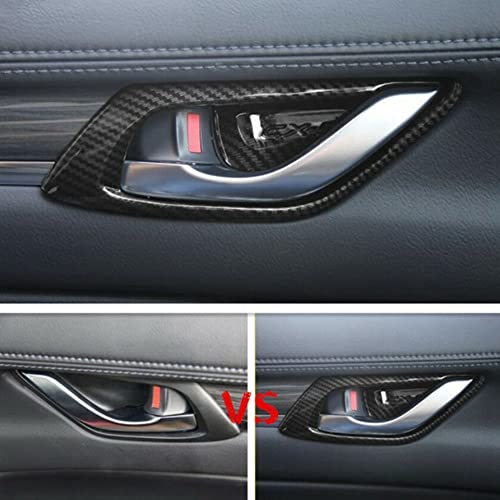 BOYOUS 4PCS Carbon Fiber Style ABS Interior Door Handle Bowl Cover Trim Decoration Sticker Accessories Fit for Mazda CX-5 2017 2018 2019 2020 2021 2023 2024 (Carbon Fiber) - Image 5