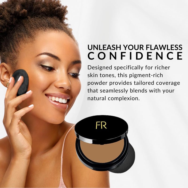 Flori Roberts Luxury Oil Blotting Pressed Powder by Flori Roberts, Long Lasting Oil and Shine Control, Flawless Complexion for Women of Color or Deeper Skin Tones - Image 2