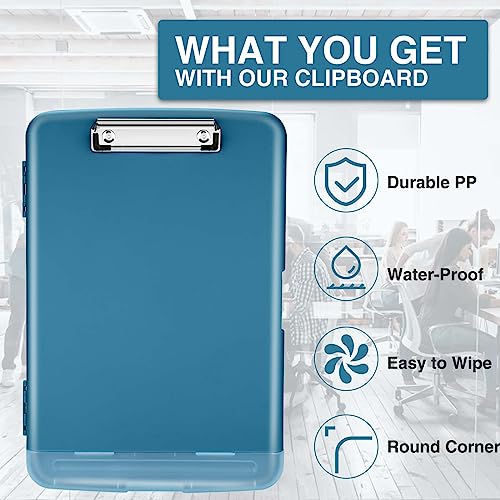 Sooez Clipboards with Storage, High Capacity Clip Boards 8.5x11 with Storage, Heavy Duty Nursing Clipboard Folder, Plastic Clipboard with Pen Holder for Women Teachers Work, School & Office Supplies - Image 4