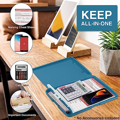 Sooez Clipboards with Storage, High Capacity Clip Boards 8.5x11 with Storage, Heavy Duty Nursing Clipboard Folder, Plastic Clipboard with Pen Holder for Women Teachers Work, School & Office Supplies - Image 5