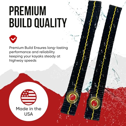 Cajun Tie Downs - Hood Loop Anchor Straps - Made in USA - Secure & Convenient Car Tie-Downs for Hauling Canoe or Kayak (2-Pack) - Image 5