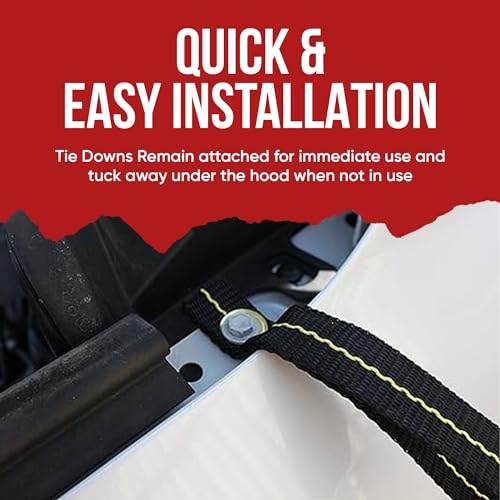 Cajun Tie Downs - Hood Loop Anchor Straps - Made in USA - Secure & Convenient Car Tie-Downs for Hauling Canoe or Kayak (2-Pack) - Image 2