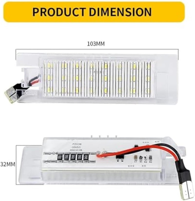 Wivplex Canbus Car Number License Plate Light - 2Pcs - Image 2