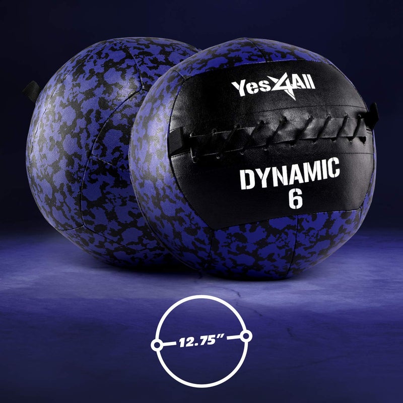 Yes4All Dynamic Wall Ball/Soft Medicine Ball, Wall Med Ball For Crossfit Workout And Full Body Exercises – 6Lbs - Navy camo - Image 2