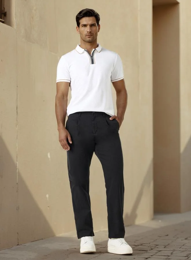 Splash FAV Regular Fit Mid-Rise Trousers with Pockets