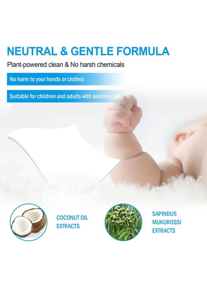 Binbata Laundry Detergent Sheets, Up To 128 Loads Hypoallergenic Eco-Friendly Unscented Biodegradable Plastic Free Liquidless Sheets Suitable for Sensitive Skin - Image 3