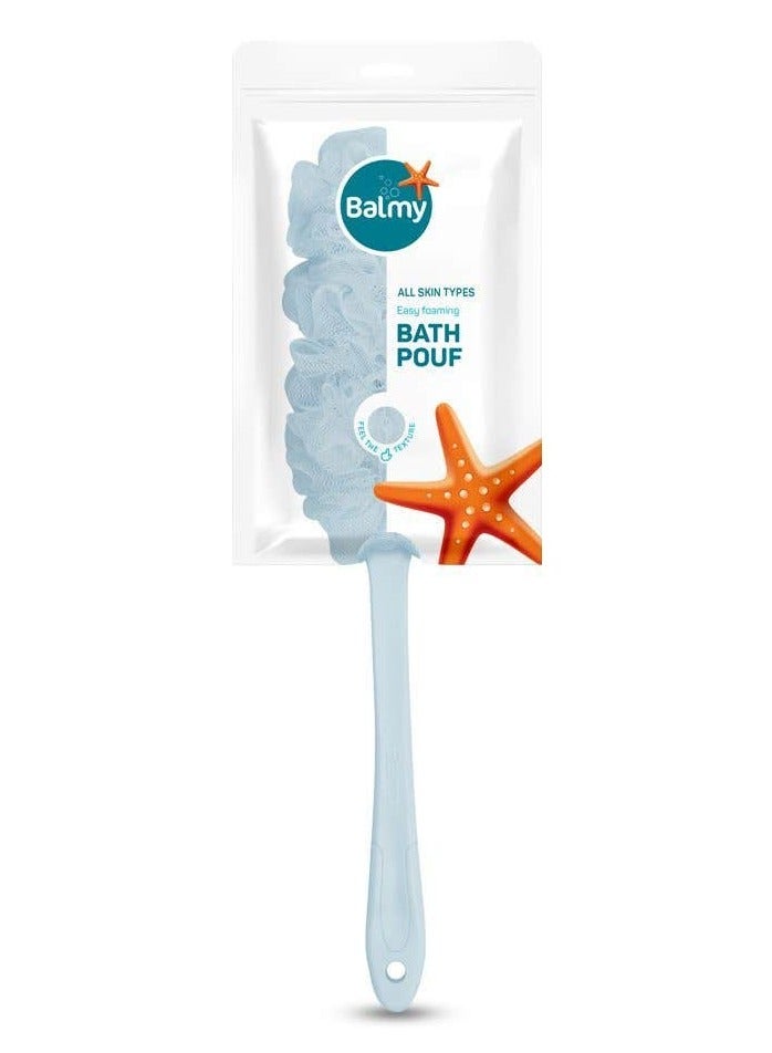 Balmy Bath Pouf With Handle - Image 1