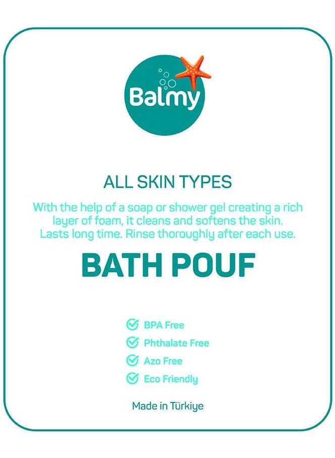 Balmy Bath Pouf With Handle - Image 4