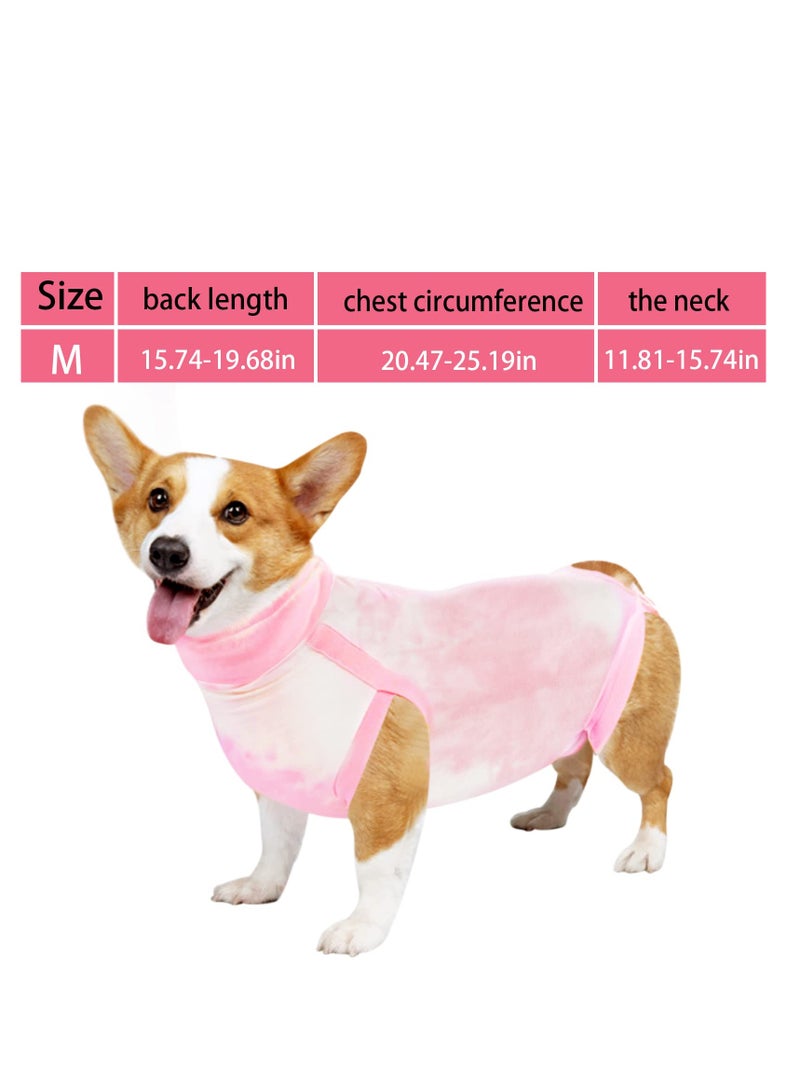 Recovery Suit, Pet Professional Recovery Suit for Abdominal Wound, E-Collar Alternative for Cats and Dogs, Dogs Surgical Full Bodysuit for Abdominal Wound Protector, 28-40kg, Pink