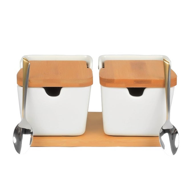 MASALA SPICE RACK 2 PIECE MULTIPURPOSE REVOLVING CONDIMENTAL JAR STORAGE CONDIMENTAL SET AIR TIGHT CONTAINER BOX TRANSPARENT MULTICOLOR PLASTIC PACK OF 2PCS WHITE