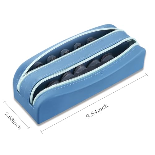 AITIME Portable Daily Contact Lens Organizer, Disposable Dispenser, Travel Color Storage Case Kit With Labeled R & L (Blue) - Image 3