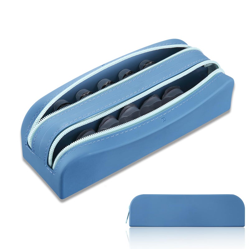AITIME Portable Daily Contact Lens Organizer, Disposable Dispenser, Travel Color Storage Case Kit With Labeled R & L (Blue) - Image 5