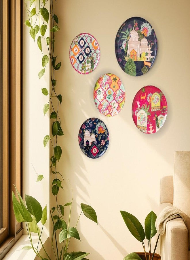 RITUALISTIC Ajmer Floor Wall Sculpture for home decoration | Wall painting for living room | Metal Wall décor | Gift items | Wall showpiece | Home Décor Gift Items | Set of 5 plates - Image 2