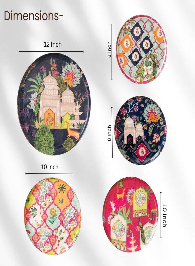RITUALISTIC Ajmer Floor Wall Sculpture for home decoration | Wall painting for living room | Metal Wall décor | Gift items | Wall showpiece | Home Décor Gift Items | Set of 5 plates - Image 5