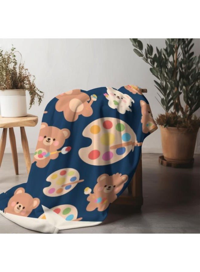 عام بطانية رقيقة من الفانيلا الكرتونية للأطفال والرضع (دافئة ومريحة، ومناسبة للنوم والألعاب) 70 سم * 100 سم - Image 3