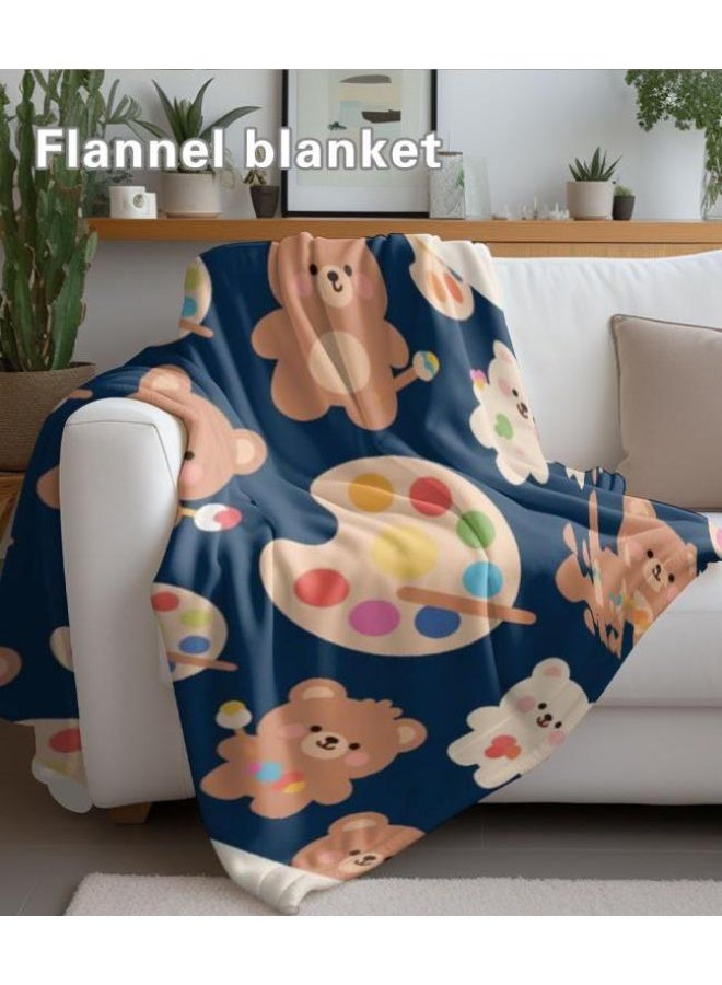 عام بطانية رقيقة من الفانيلا الكرتونية للأطفال والرضع (دافئة ومريحة، ومناسبة للنوم والألعاب) 70 سم * 100 سم - Image 4