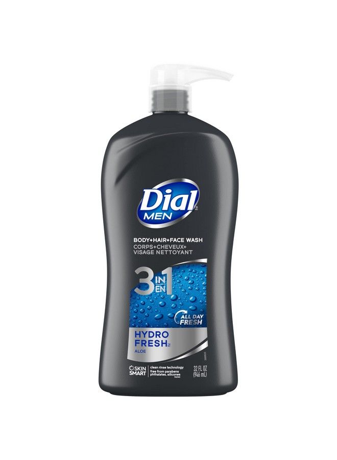 Dial Men 3In1 Body Hair And Face Wash Hydro Fresh 32 Fl Oz - Image 2
