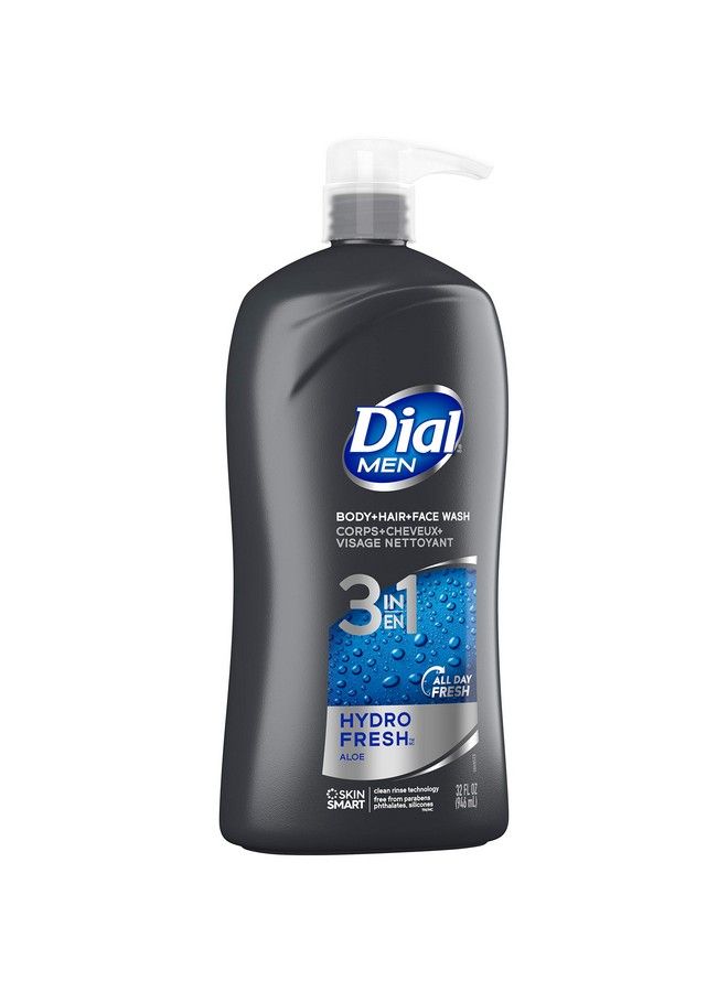 Dial Men 3In1 Body Hair And Face Wash Hydro Fresh 32 Fl Oz - Image 4