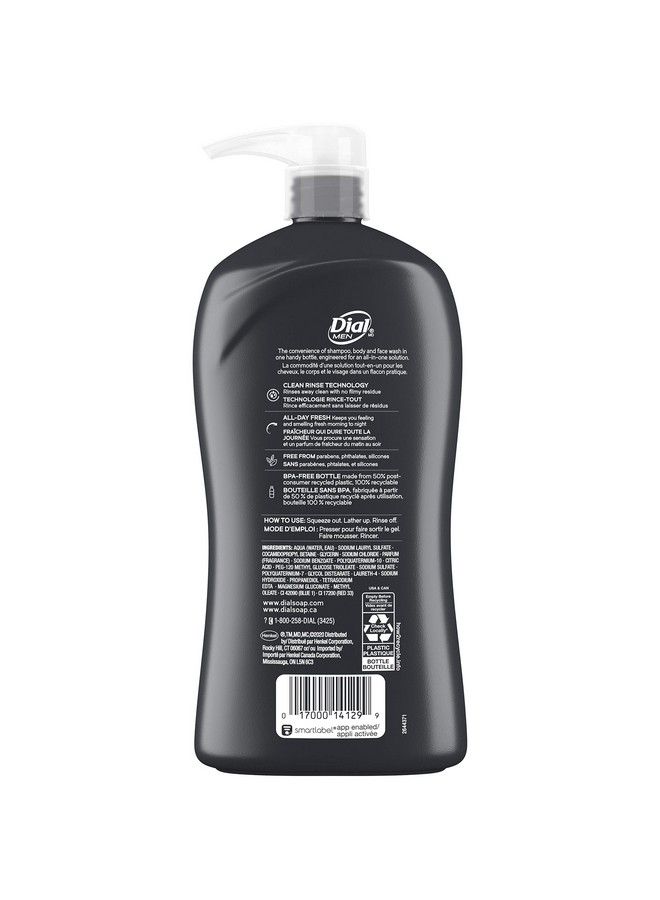 Dial Men 3In1 Body Hair And Face Wash Hydro Fresh 32 Fl Oz - Image 3