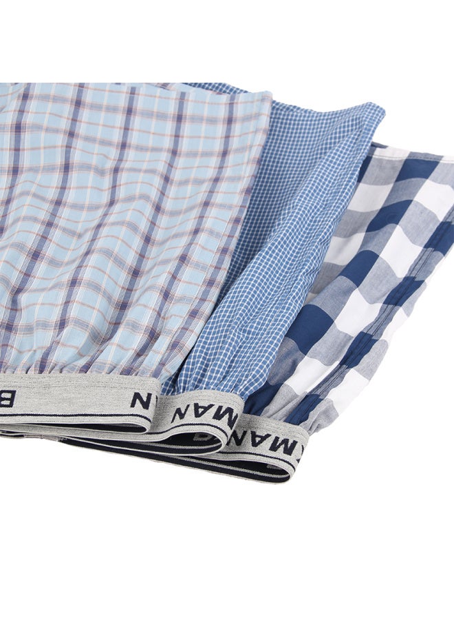 BXMAN Bxman Loose Men's Underwear, Men's Boxer Briefs, Pure Cotton Woven Aro Pants, Sleepwear, 3-pack Ew550015, 185xxl  - Image 2
