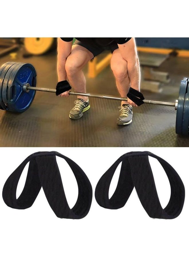 MD Stay Fit Figure 8 Weight Lifting Straps with Wrist Protection Pad, for Gym Weightlifting color black - Image 5
