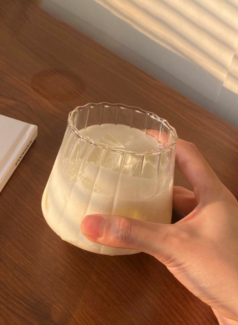 عبوة من 6 أكواب مياه زجاجية شفافة بتصميم مضلع سعة 370 مل - أنيقة ومتينة ومثالية لتقديم المشروبات يوميًا - Image 5