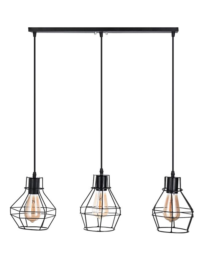 El Rawda Lighting Ritmo Ceiling Lamp | modern decorative LED E27 pendant light ceiling lamp hanging | suitable for any room | Color: Black | Size: 70x68x70 cm - Image 1