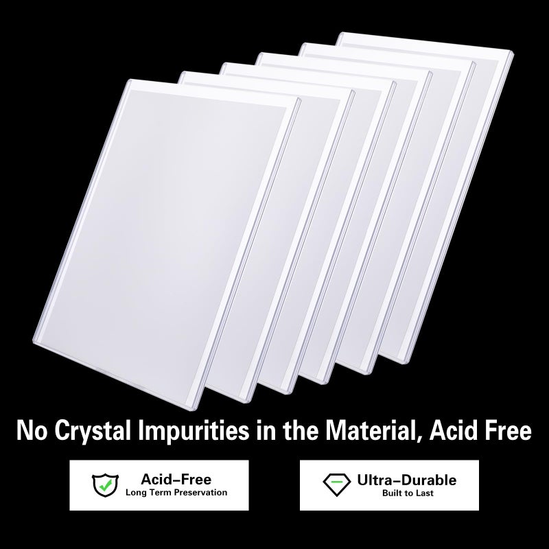 Prilino 10ct Silver-Age Comic Book Toploaders - Crystal Clear Comic Book Top loaders, Premium PVC Comic Book Topload, Hard Plastic Comic Book Holders, Protection for Display, Storage, Collection - Image 4