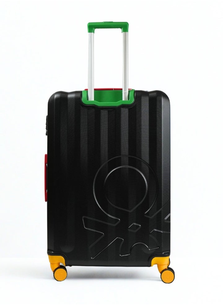 BNTA-203X 28 Inch- Checked Luggage with TSA Lock| Material- Acrylonitrile Butadiene Styrene| Adjustable Trolley Handle | Smooth Dual Wheels 360degree rotate| BLACK
