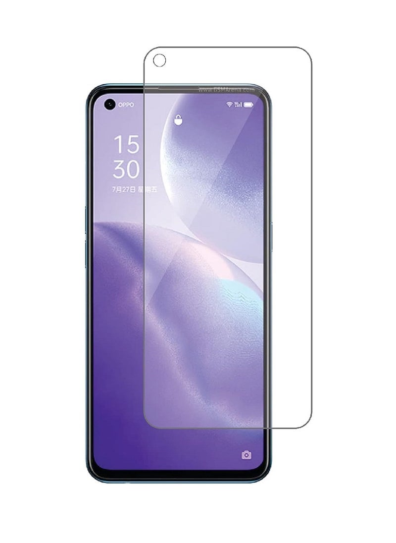 Tempered Glass Screen Protector Clear Designed For Oppo Reno5 5G Full Screen Coverage And Bubble Free - Image 1
