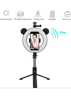Qasul LED Ring Fill Light Remote Control Youtube Tiktok Vk Vlog Makeup Live Selfie Cell Phone Holder  - Image 2