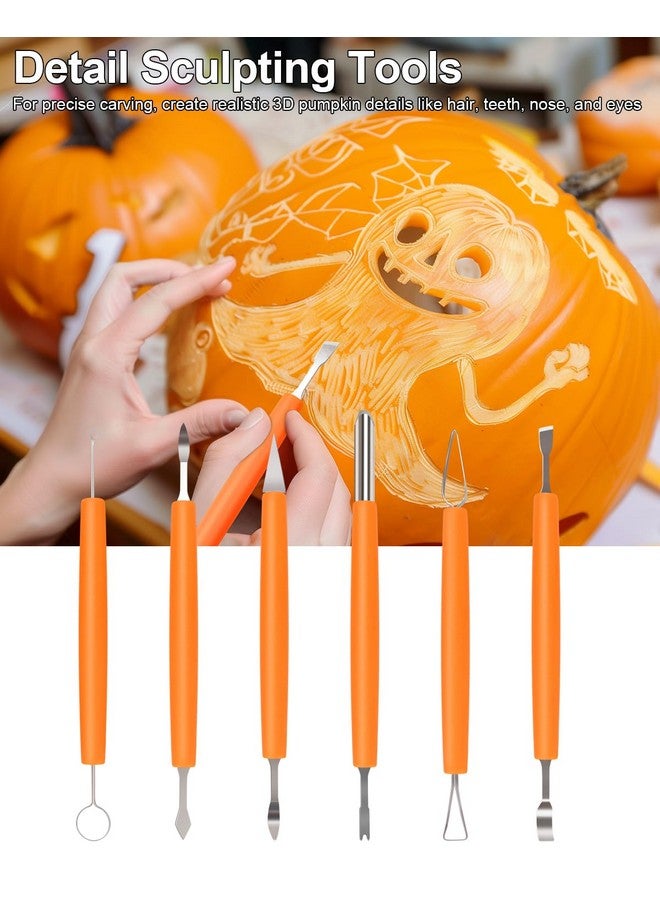Luditek Luditek Halloween Pumpkin Carving Tools, Halloween Jack-O-Lanterns 11 Piece Professional Stainless Steel Pumpkin Carving Kit, Pumpkin Cutting Supplies Tools Kit for Adults Kids - Image 3