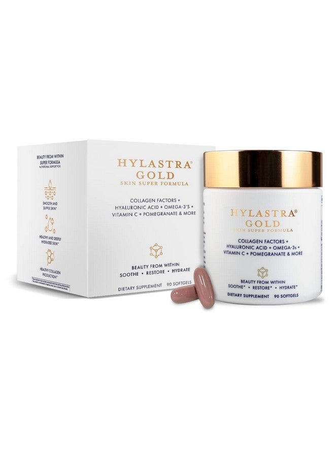Purity Products هيلاترا جولد سوفتغيلز كولاجين + حمض الهيالورونيك + مكونات تعزيز الجمال القوية لزيادة ترطيب البشرة ومرونتها وتقليل الخطوط الدقيقة والتجاعيد 90 سوفتغيلز - Image 1