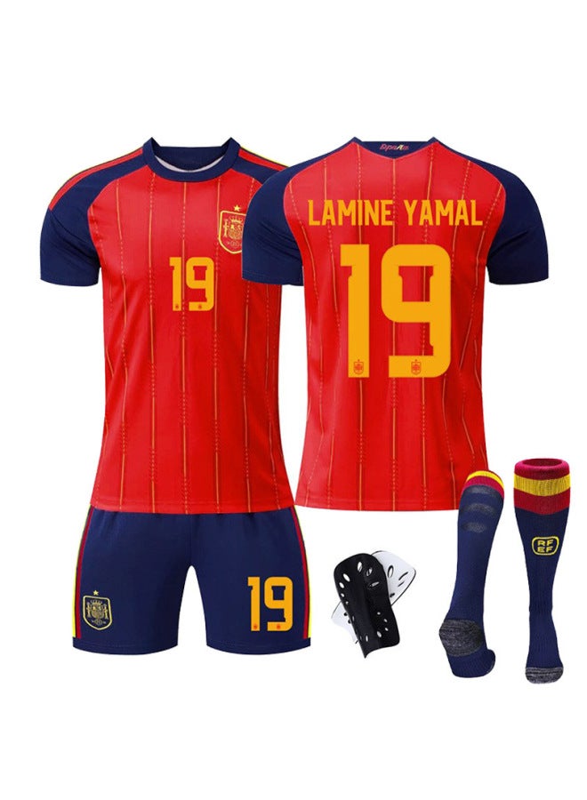 Spain World Cup Jersey Number 9 Gavi 19 Yamal 4 Cubarsi Pedri Set Football Uniform