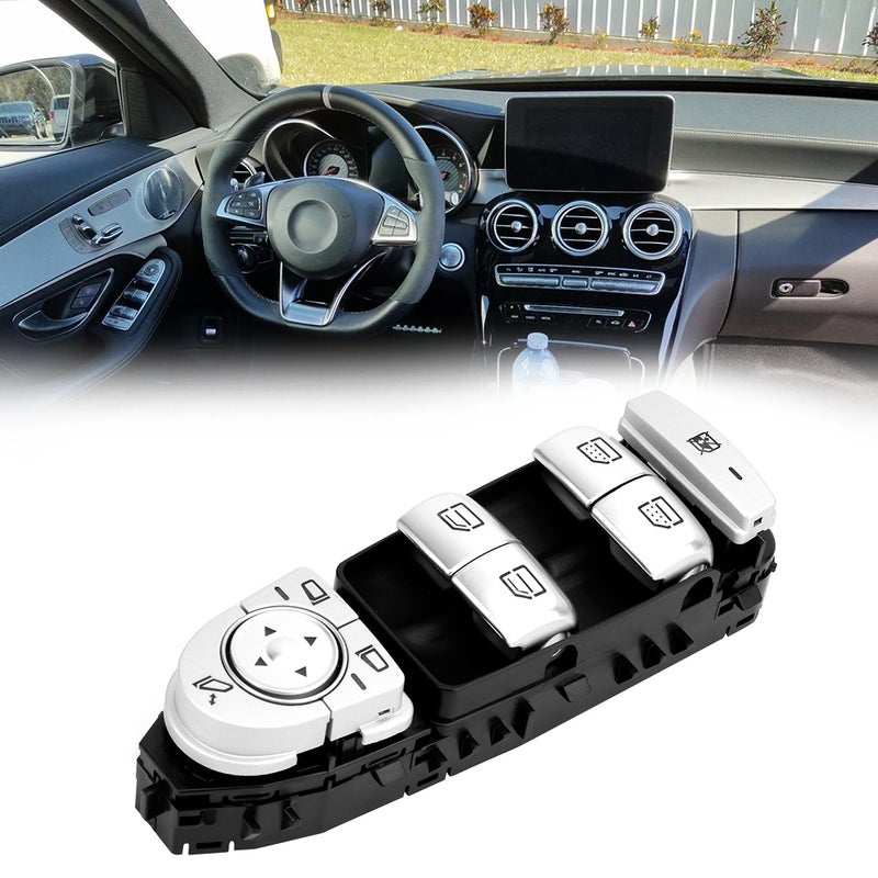 2229056800 مفتاح نافذة قوة رئيسية لجانب السائق الأيسر مناسب لمرسيدس بنز C300 C63 C350e - Image 1